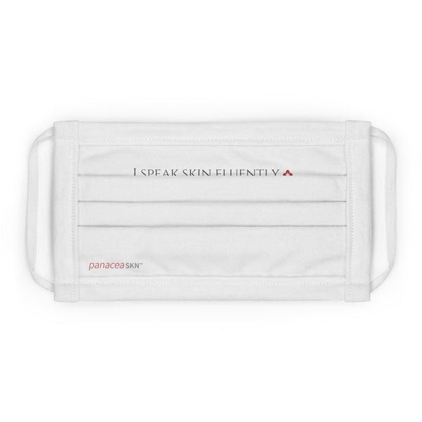 "I SPEAK SKIN FLUENTLY" 100% Cotton Esthetician Face Mask